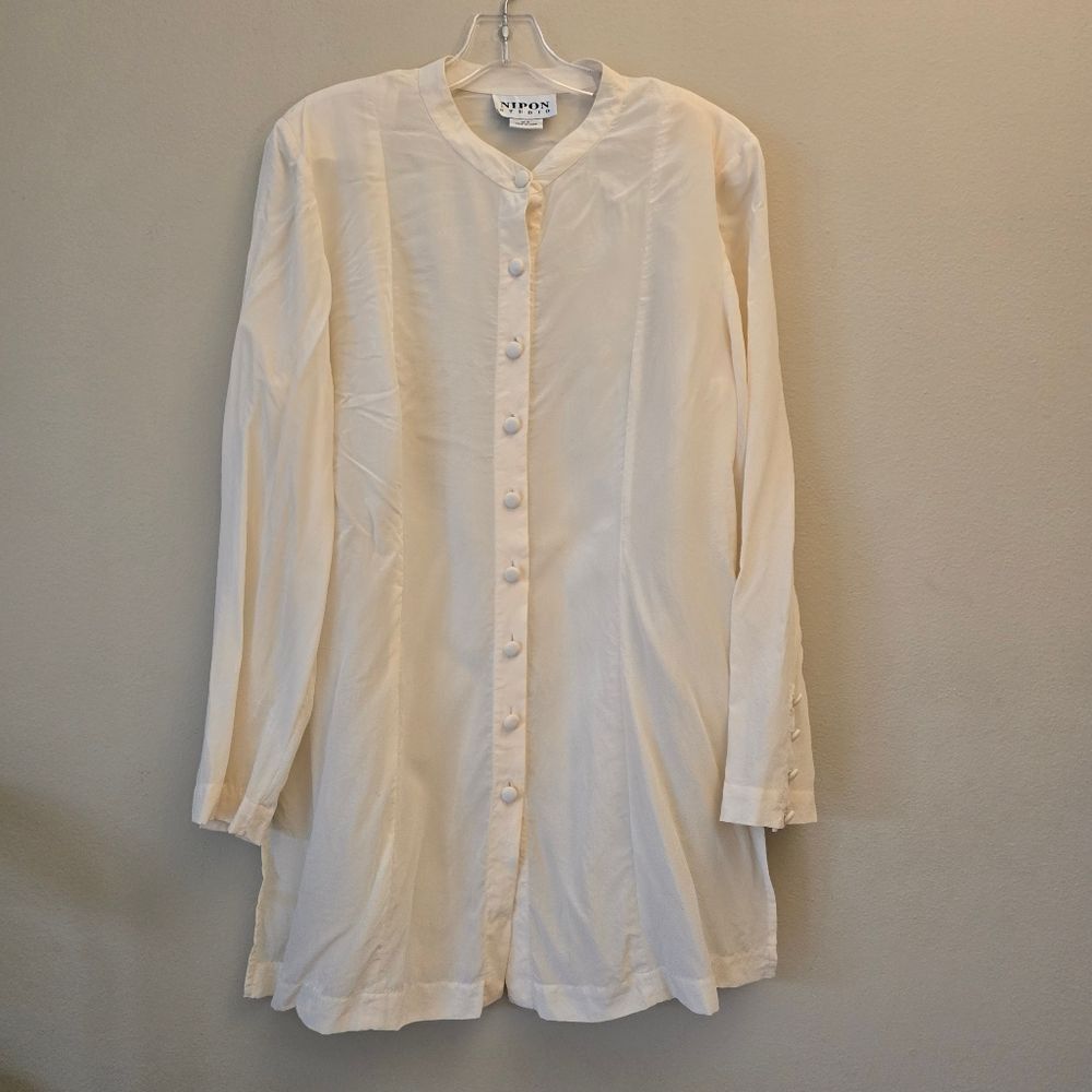 Nipon Studio Womens Blouse Button Down 100% Silk … - image 2